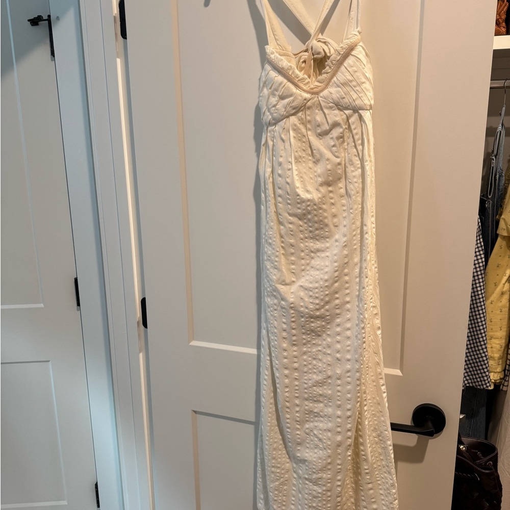 Free People Cream Empire Waist Midi Dress - Picture 2 of 3